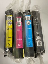 SET of 4 Genuine SEALED BAG NO BOX Epson 288-i INITIAL Inkjet Cartridges 288