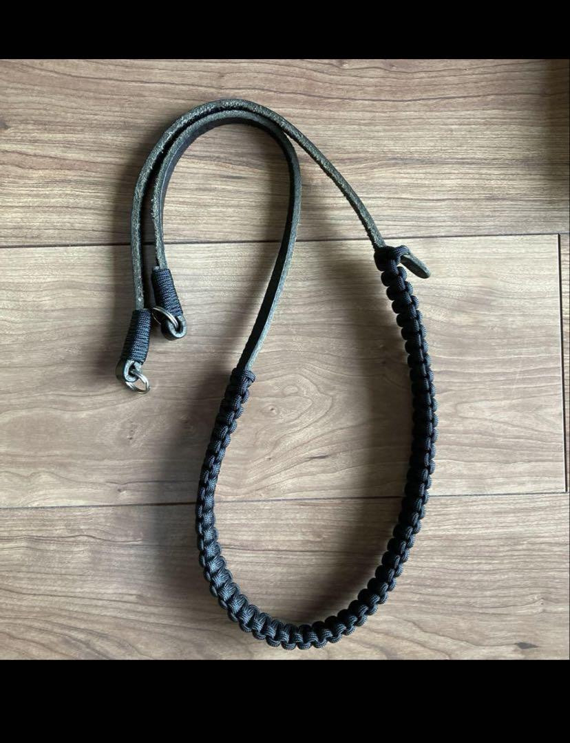 Leica Paracord Strap Black 100cm Camera Neck Strap with 2 Washers New