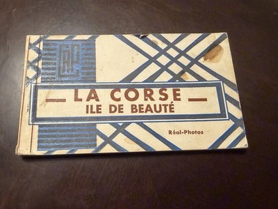 VTG La Corse Ile de Beauté French Real Photo Postcard Booklet Corsica RPPC