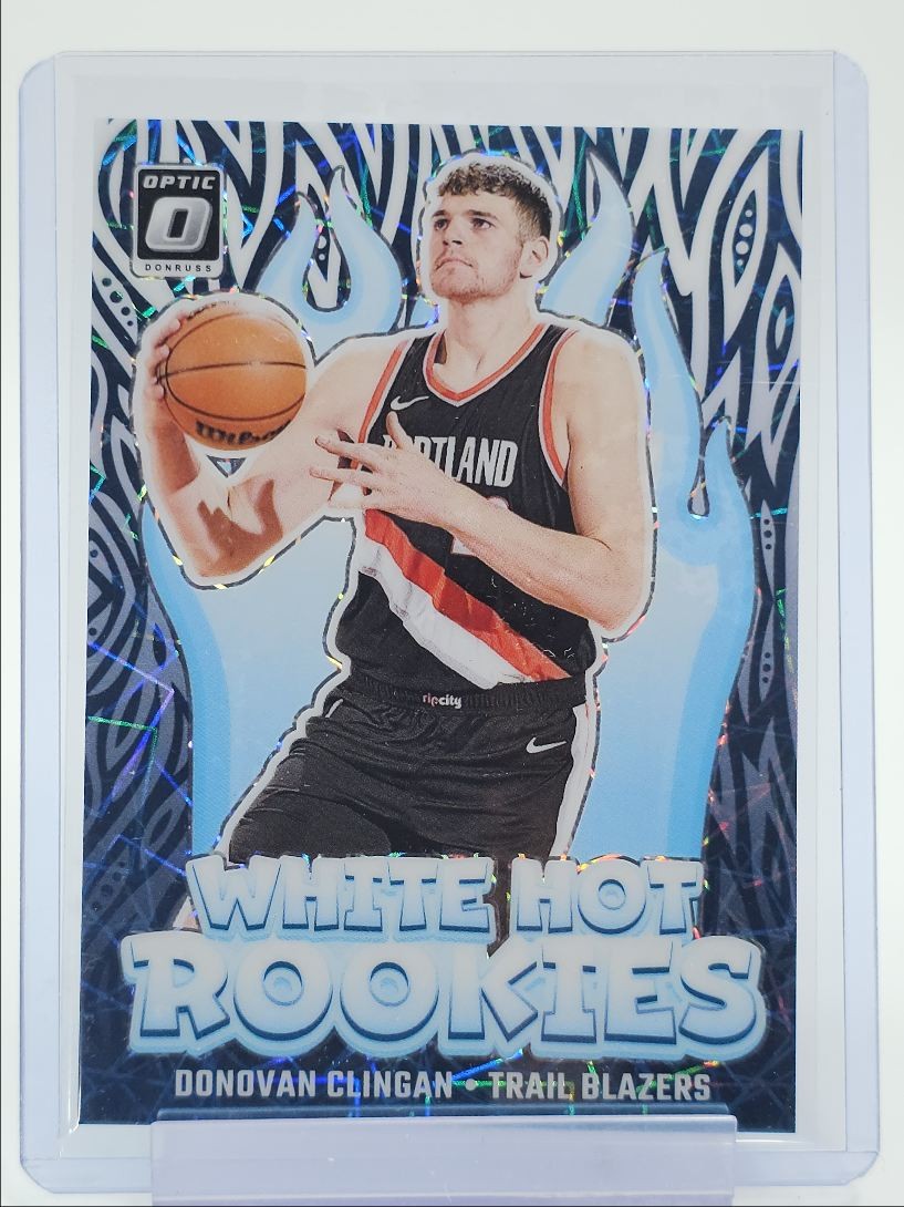DONOVAN CLINGAN 2024-25 OPTIC WHITE HOT ROOKIE WHITE VELOCITY RC /59 Q3813