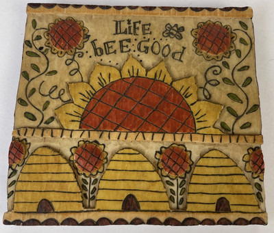 Summer Ceramic Life Bee Good Sign Bumblebee Hive Flowers Door Wall Decor Cottage
