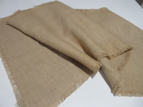 22x108" Pottery Barn Table Runner Natural Beige 100% Kenaf Rug Burlap Jute