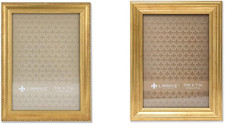 Elegant Burnished Gold Bead Picture Frame for 5x7 Photos