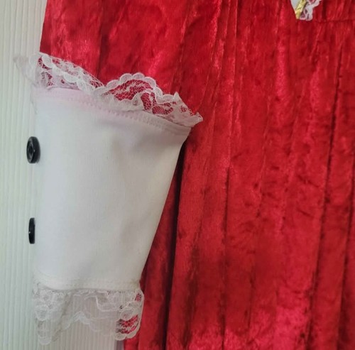 Deluxe Frau Claus Weihnachtsmann Weihnachten langes Kleid 5-teiliges Kostüm, Gr. L/XL, Gummizug - Bild 7 von 10