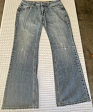 Vintage Rock & Roll Cowboy Denim Men's Relaxed Fit Boot Cut Jeans 32x34
