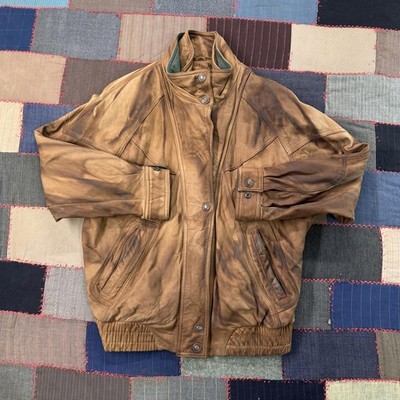 Vintage 90s Western Adventure Bound Heavyweight Rustic Burnt Leather Fade Mens