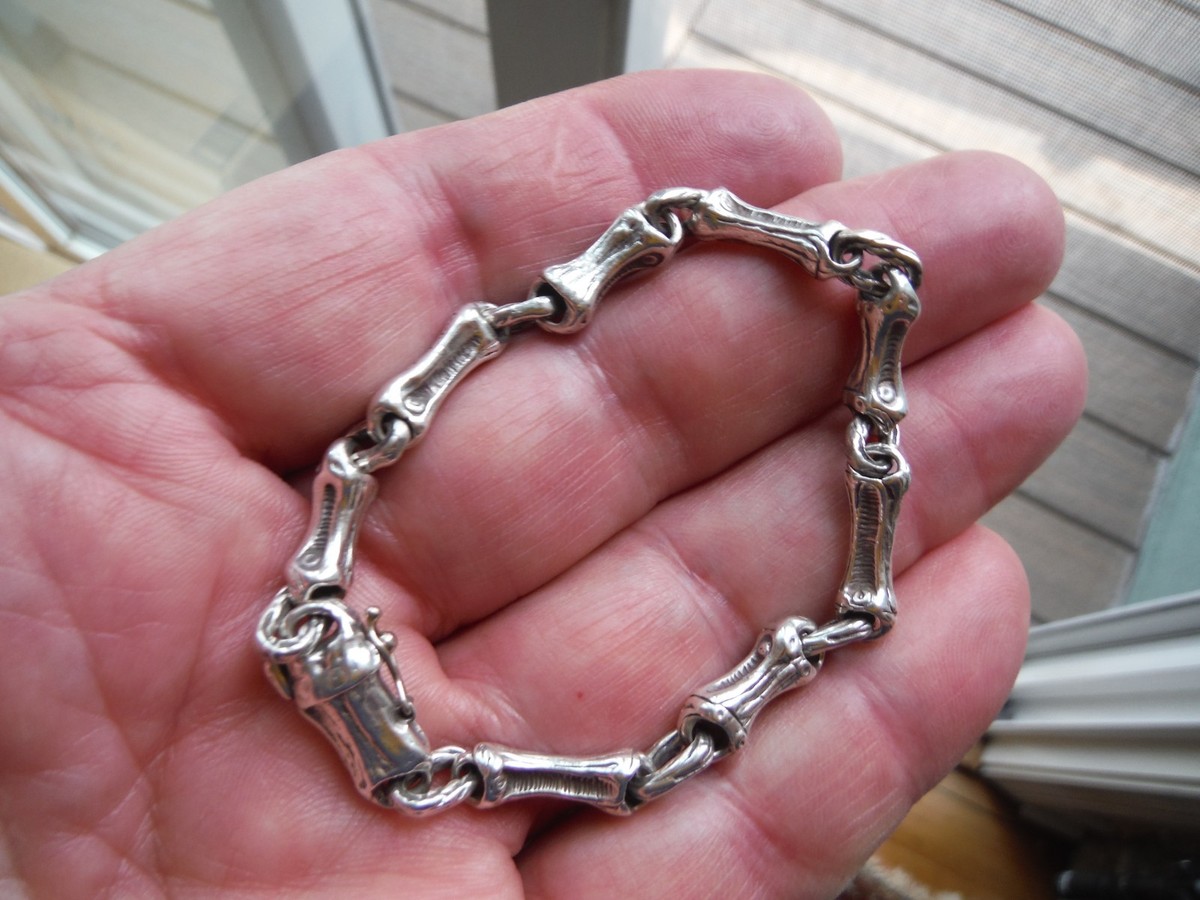 Tiffany & Co. Vintage Silver 925 Bamboo Link Bracelet - 7.5 Inches