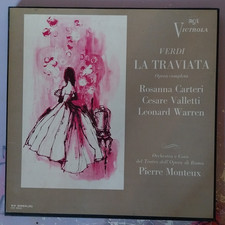 2 LP - VERDI LA TRAVIATA OPERA COMPLETA PIERRE MONTEUX - 33 GIRI