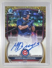 Moises Ballesteros 2023 Bowman Chrome Gold Shimmer Refractor 1st RC Auto /50