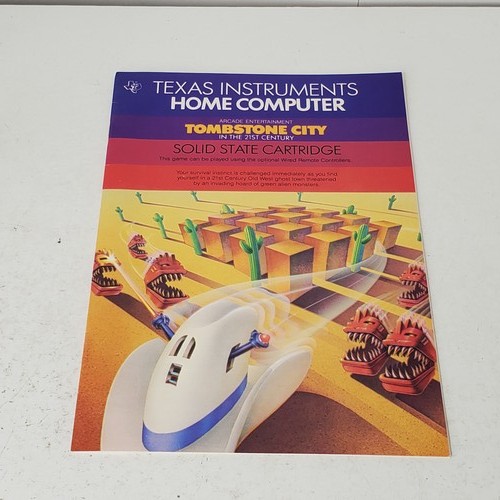 Texas Instruments TI-99/4A Tombstone City Manual Only 21st Century Game Pamphlet