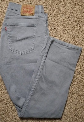Levi's Jeans Mens 36x34 Gray 514 Straight Stretch Denim Mid Rise Medium Wash