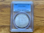 1880 MORGAN SILVER DOLLAR GRADED BY PCGS MS-63.