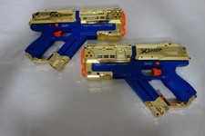 Pair Zuru X Shot Chaos Royale Edition Gold Blue Meteor RXB-0060 Dart Blaster