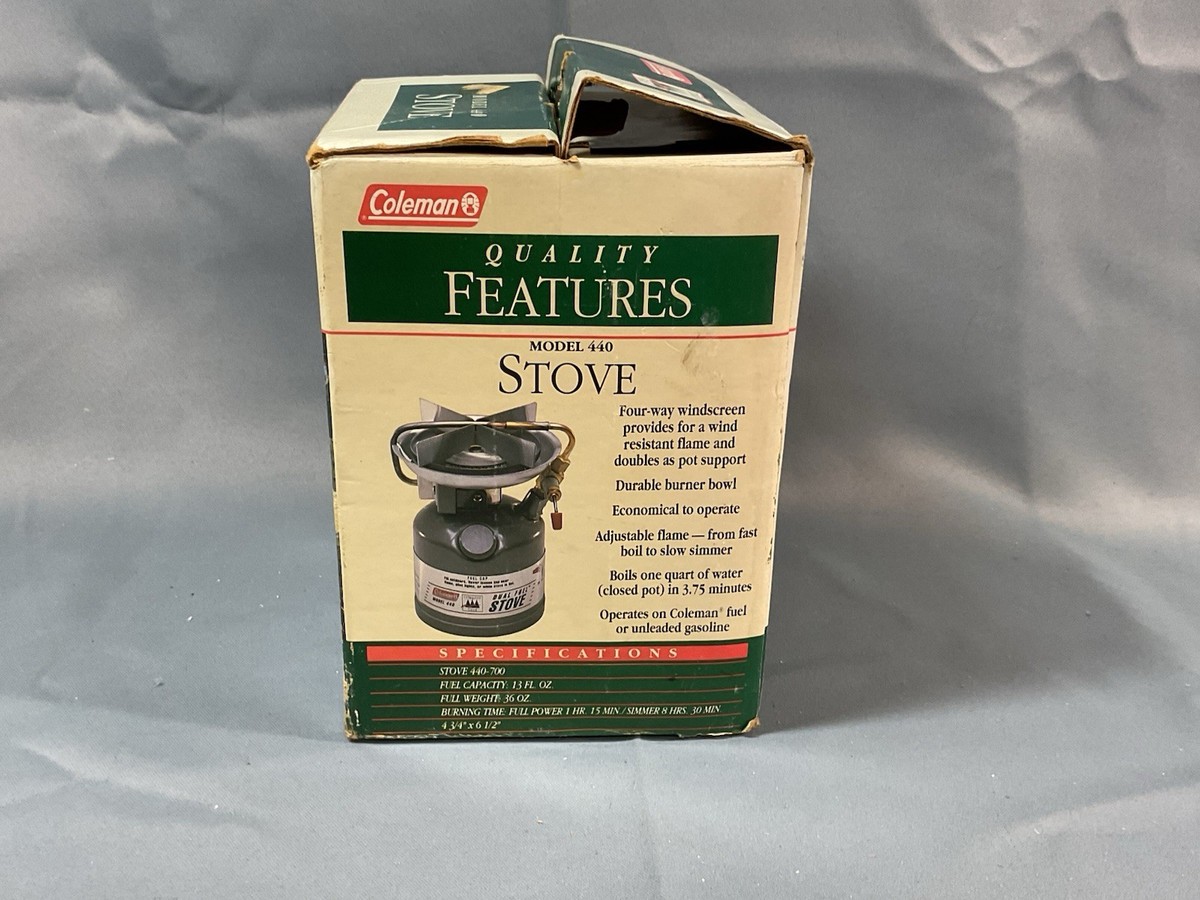 1993 Coleman Stove Model 440 Dual Fuel Never Used In Box | eBay