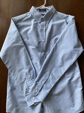 Nautica Button Down Shirt Boys Size 18 Dress Blue Oxford Pocket Casual Classic