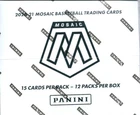 panini 2020/21 nba mosaic cello 12 packet box trading cards 15 cards per packet