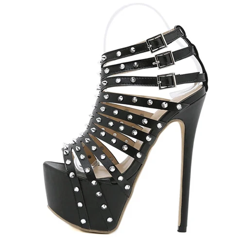 Women Sexy Peep Toe Pumps Platform High Heels Summer Sandals Stilettos Shoes - Picture 6 of 15