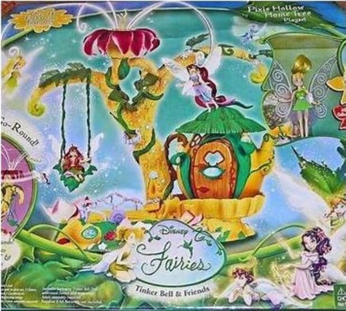 Disney Fairies Tinkerbell Pixie Hollow Tree House Teapot Playset 2006 ...