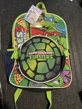 NEW Teenage Mutant Ninja Turtle Backpack 16" with Lunch Box 9"