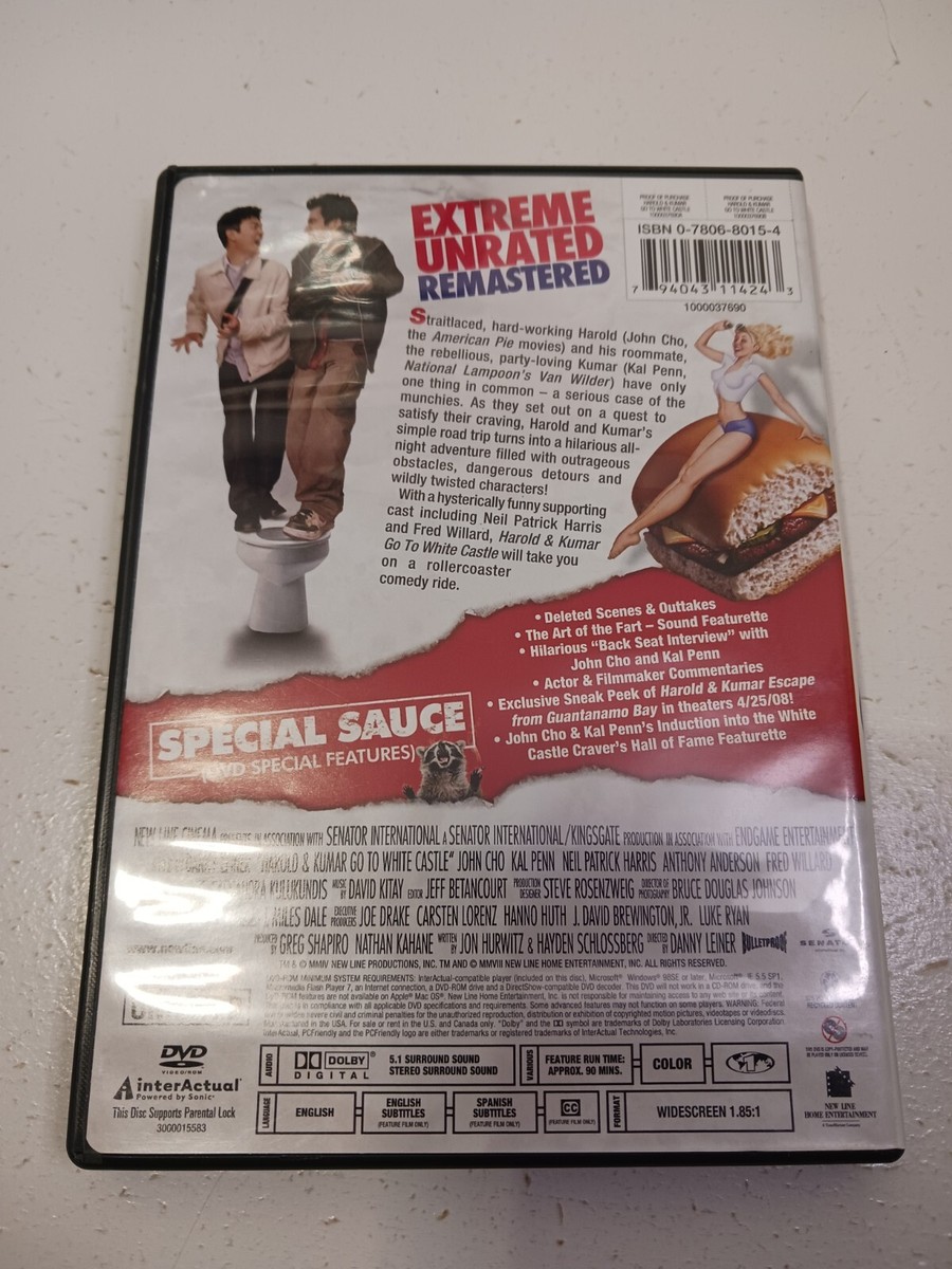 Harold & Kumar Go To White Castle Extreme Unrated Remastered DVD