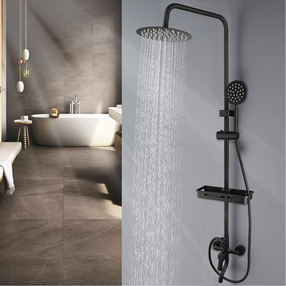 Votamuta Shower Faucet Set,Matte Black Shower System Shower Faucet with