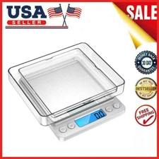 Portable 3000g x 0.1g Digital LCD Scale Jewelry Kitchen Food Weighing