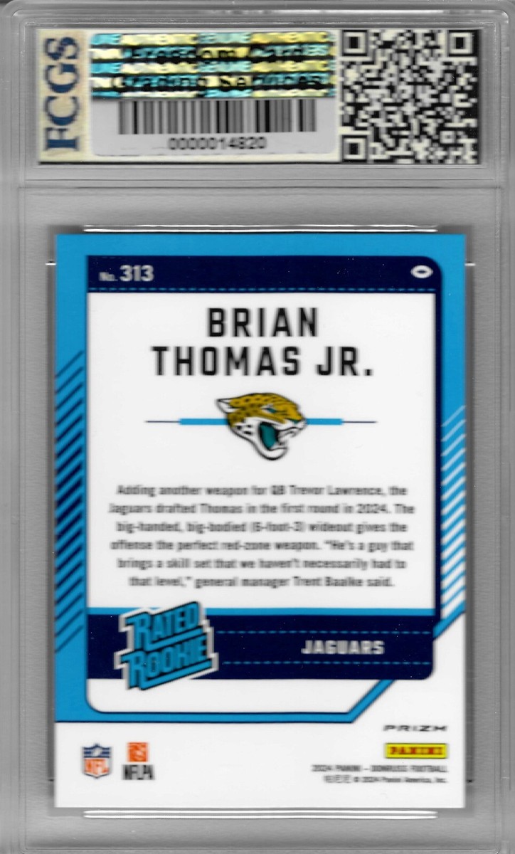 PSA10 DBH HG3-CP6 ベジット 2024 Panini Donruss - Rated Rookie Brian Thomas Jr. #313
