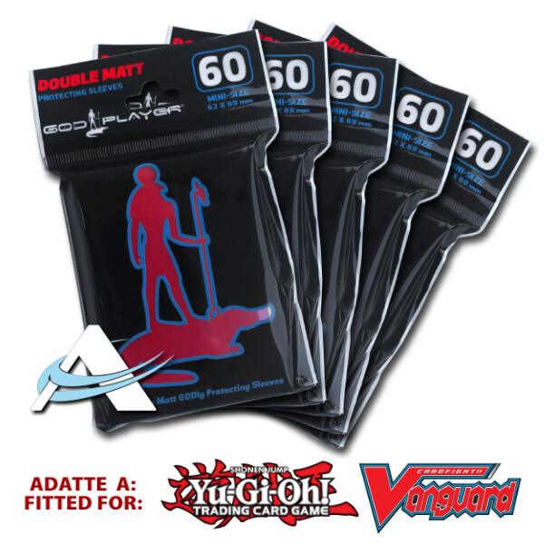 300 Bustine Protettive Mini Japanese Size • GOD PLAYER Double Matt Small Rosso