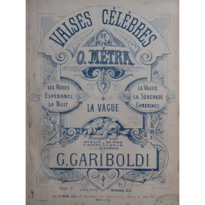 Metra Olivier La Wave Valse Piano Geige ca1876