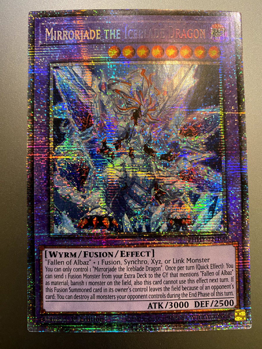 Yugioh Mirrorjade The Iceblade Dragon PHHY-EN100 1st Edition Yugioh Mirrorjade The Iceblade Dragon PHHY-EN100 1st Edition