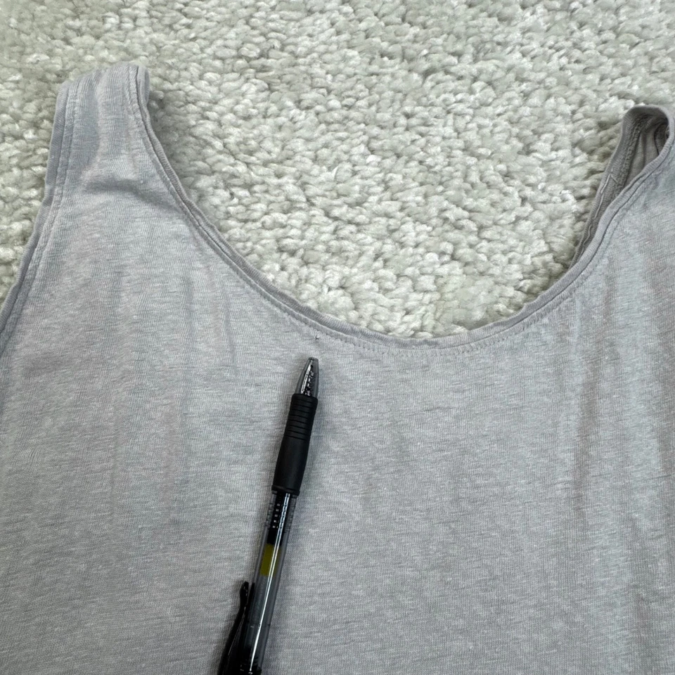 Eileen Fisher Linen Embellished Tank Gray Womens Medium - Image 4 of 4