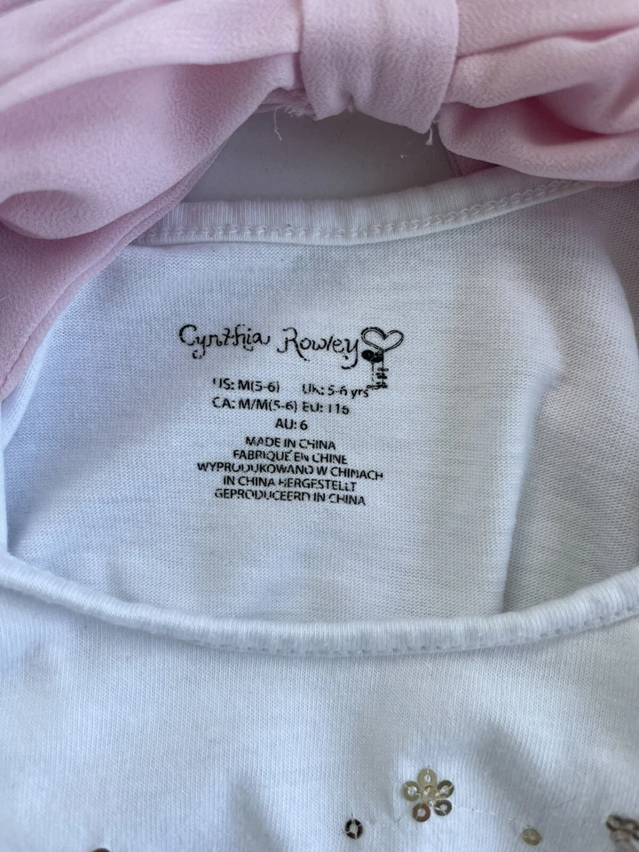 Cynthia Rowley girls sparkle shirt I Dream Of Unicorns Summer Spring Sz 5/6 Deal - Image 3 of 3