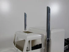 Pair L/R Aluminum Angle Cut Tip Stack Exhaust Pipe Tamiya R/C 1/14 King Hauler