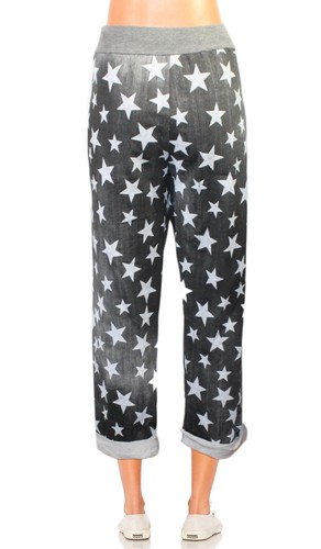 Pantaloni felpati Distressed Used Look Star Stern Baggy 7/8 pantaloni nuovi taglia 44 46 L XL - Foto 5 di 6