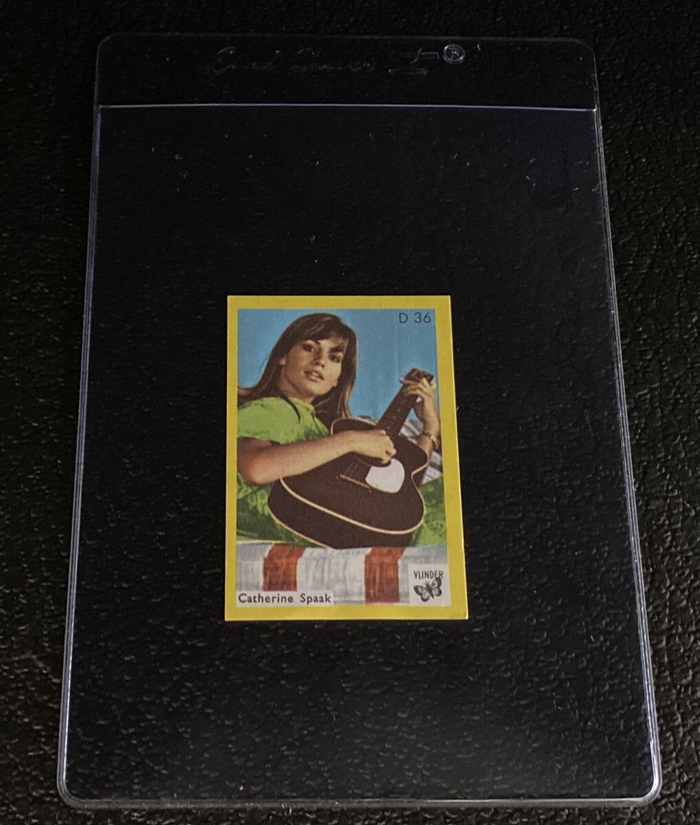 Catherine Spaak Rookie Card 1969 Vlinder #D 36 Match Cover 1960s Guitar Music