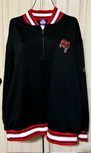 Vintage Men's Tampa Bay Buccaneers Pullover Quarter Zip Jacket 2XL NFL Reebok
