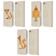 ALYN SPILLER ABSTRACT TRIANIMALS LEATHER BOOK WALLET CASE FOR APPLE iPOD TOUCH