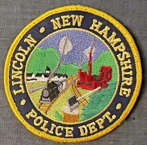 Lincoln New Hampshire Police Patch Previously sewn Rail, Train FREE SHIPPING