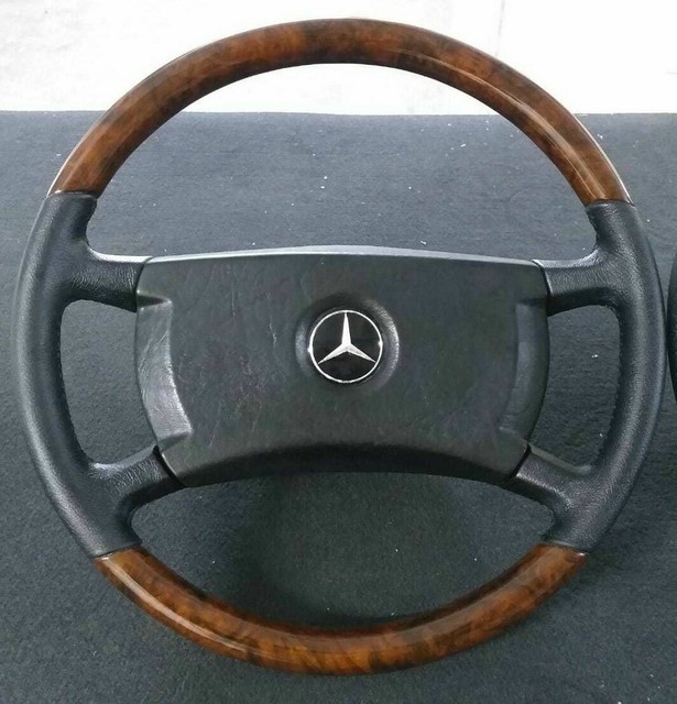 Steering Wheel Mercedes Benz Wood Chrome W123 W124 W126 W201 R107 G
