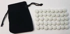 Set of 40 SOLID WHITE Pente Glass Stone Game Playing Piece part replacement NEW