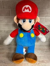 Super Mario Brothers Mario Plush 14 in Nintendo Good Stuff Basic Fun NWT