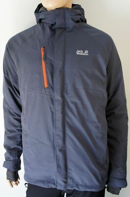 Jack Wolfskin Troposphere Gr. S Herren Daunenjacke mit Kapuze grau TOP/