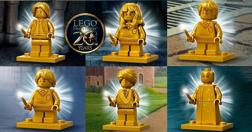 Lego 6x Harry Potter 20th Anniversary Gold Minifigure Hermione Granger Voldemort - Image 3 of 4