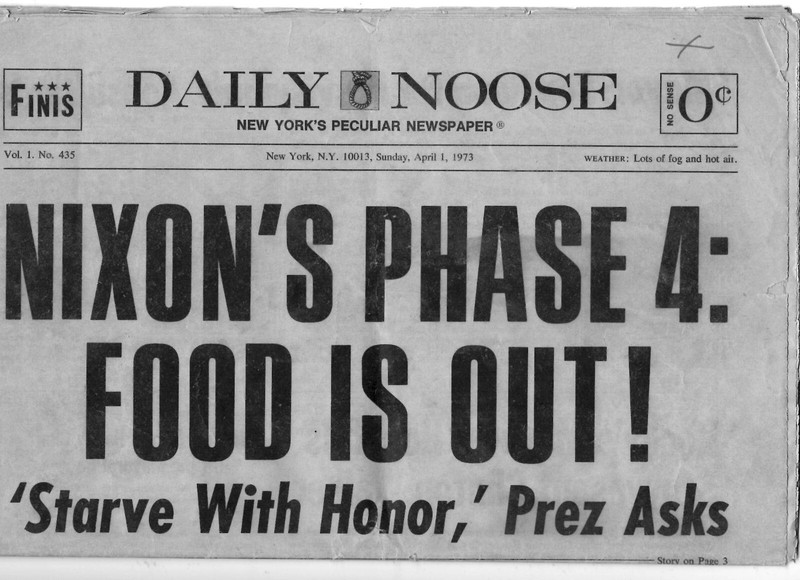 Daily Noose New York’s Peculiar Newspaper April 1, 1973 Complete 16 Page Paper