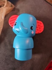 2021 Fisher Price Blue ELEPHANT 4 Plastic Figure Toy