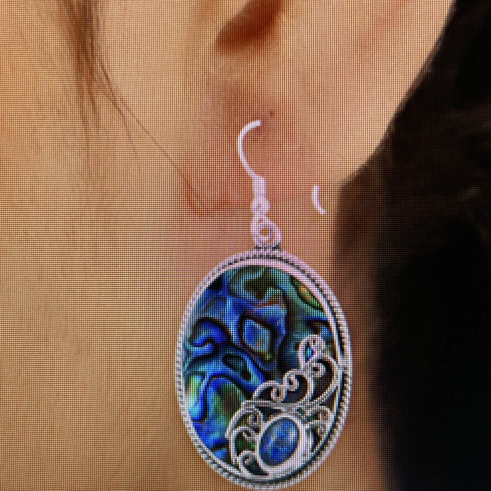 BALI LEGACY Australian Boulder Opal Triplet, Abalone Shell Earrings in Sterling - Image 4 of 4