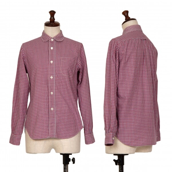 JUNYA WATANABE MAN PINK Checker Long Sleeve Shirt Size S(K JUNYA WATANABE MAN PINK Checker Long Sleeve Shirt Size S(K