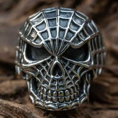 925silver Spider-Man vintage ring