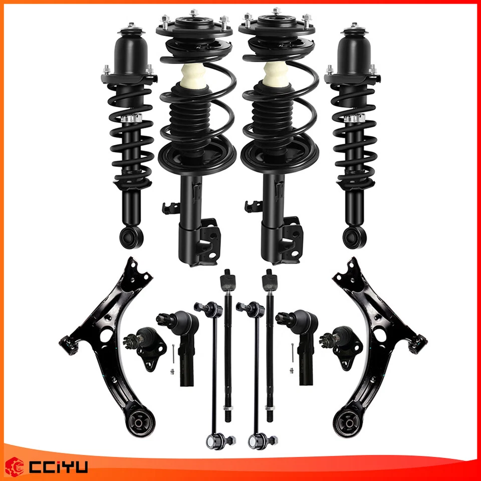 Front Struts & Rear Shocks Sway Bar & Control Arm For 2009-13 Toyota For Corolla Foto 3 de 4