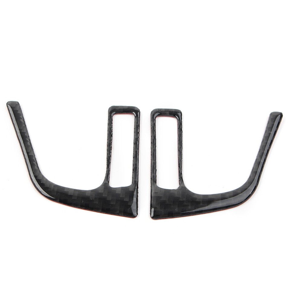 Carbon Fiber Steering Wheel Button Cover Trim For Subaru Forester 2013